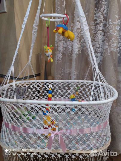 Люлька-колыбель подвесная на пружине