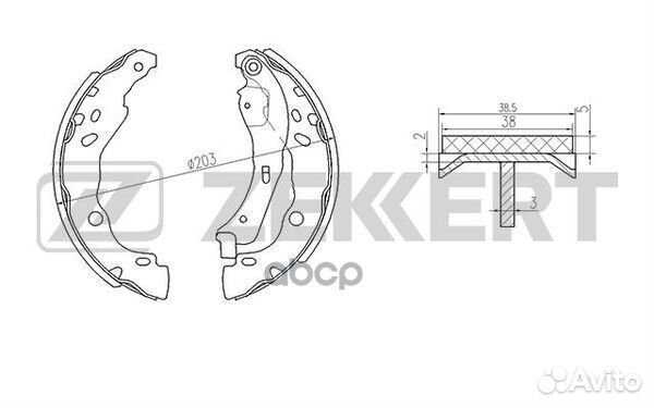 Колодки торм. бараб. задн. LADA Xray 16- Nissa