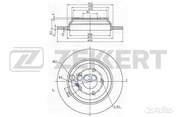 Диск торм. зад. MB V-Class (W447) 14- Vito (W4
