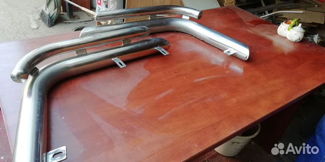 Защита заднего бампера prado