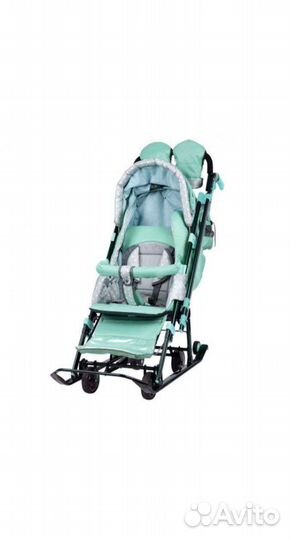 Санки-коляска Nika Ника детям 7-4, мятный