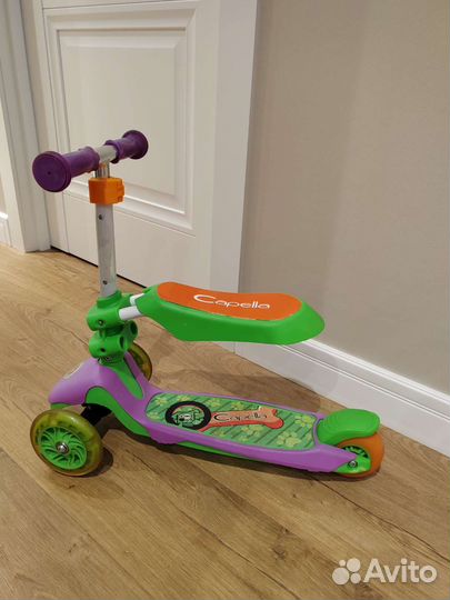 Самокат беговел Capella Puppy со съемным сиденьем