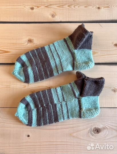 Носки ручной вязки шерстяные