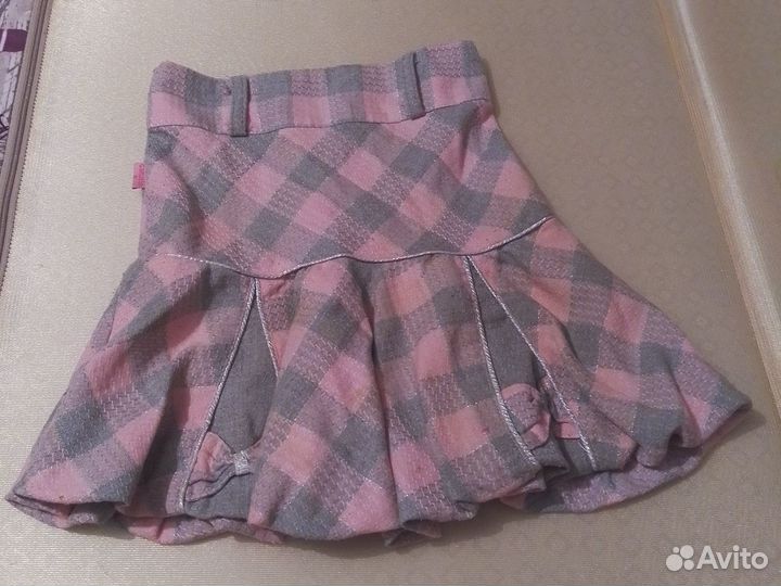 Юбка для девочек джинсовая и обычная в клетку