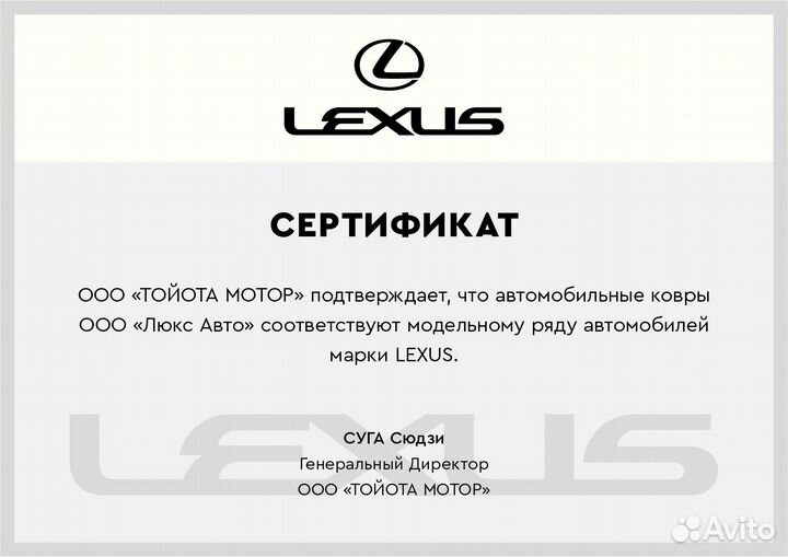 3D Коврики Lexus ES из Экокожи