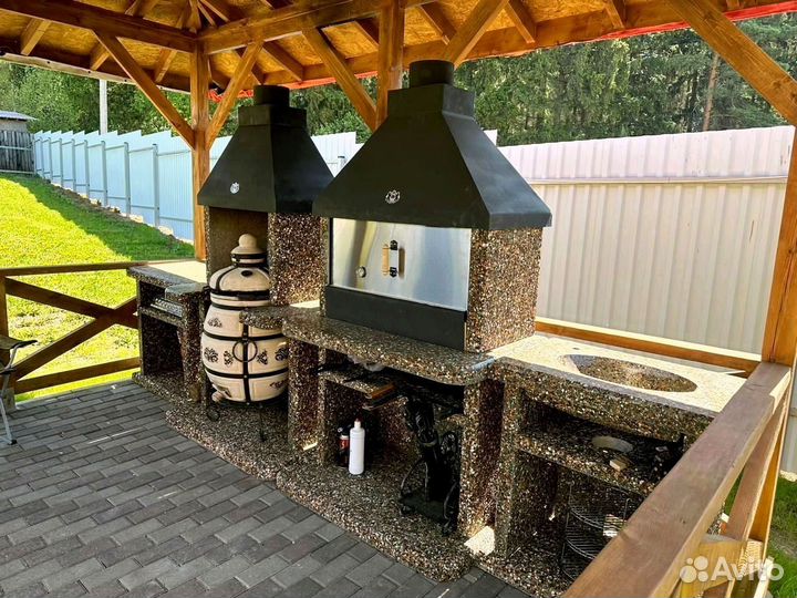 Модульная печь барбекю, зона барбекю, мангал