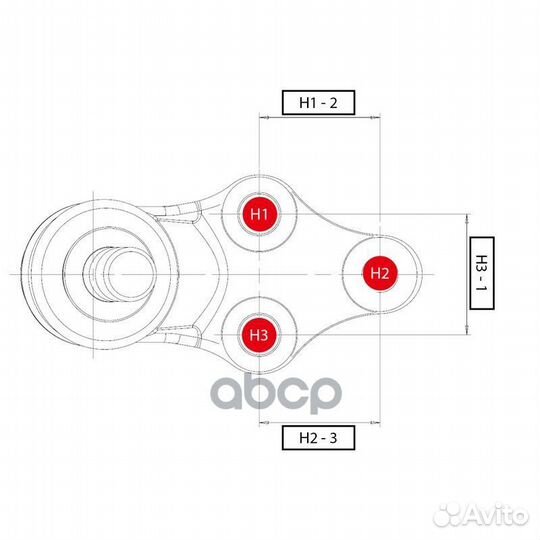 CB0164 опора шаровая замена cbkd-13 Chevrolet