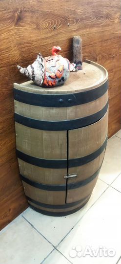 Бочка-тумба для интерьера полириетан