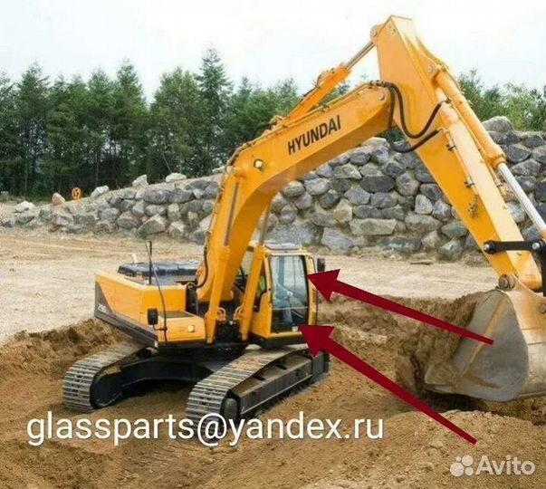 Hyundai robex 210/330/480 lc9 стекло лобовое верх