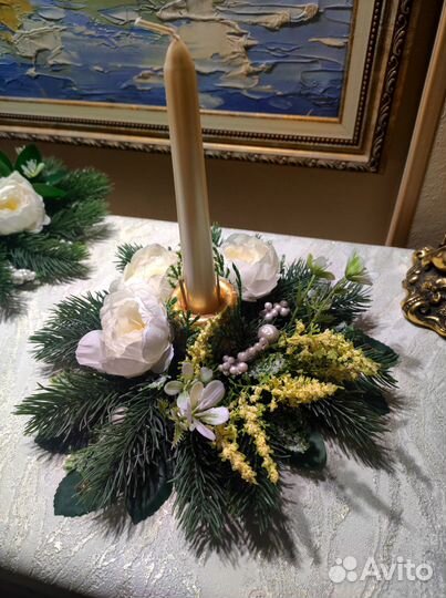 Подсвечник. Украшение для праздничного стола