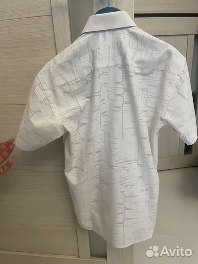 Рубашка белая для мальчика, 122