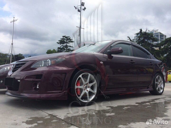 Обвес передний задний бампера на Мазда 3 BK Седан