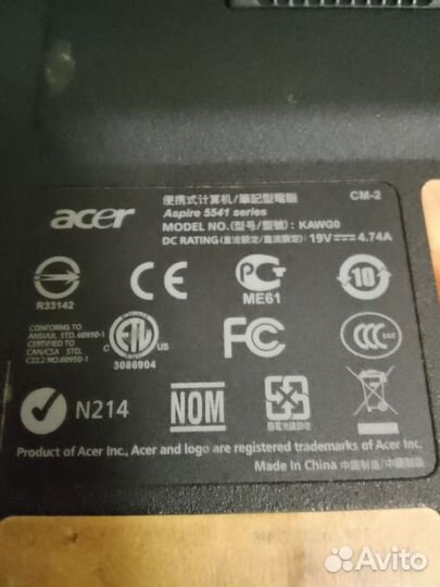 Ноутбук acer aspire 5541