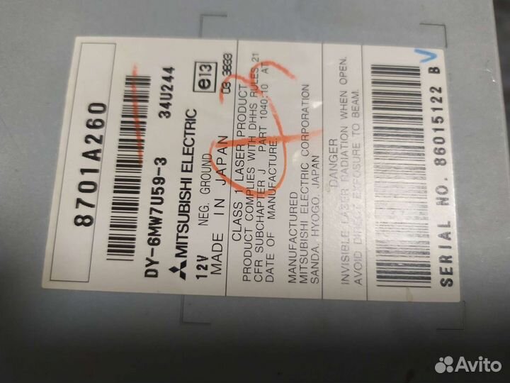 Штатная магнитола mitsubishi lancer 10