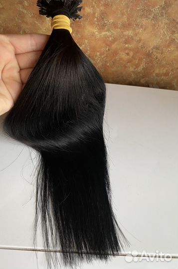 Волосы для наращивания черные 40 см