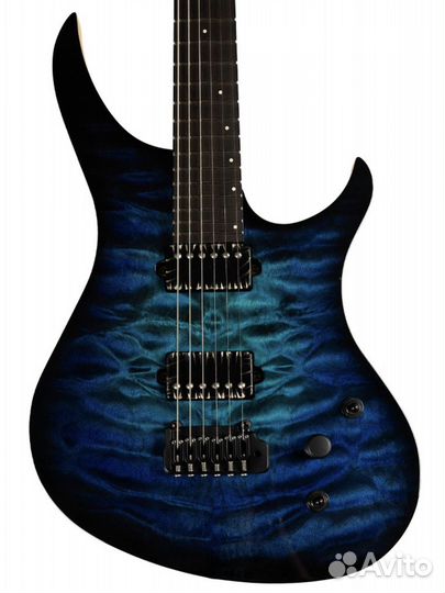 Skervesen 4AP Soul 6 Trans Aquamarine Black Burst