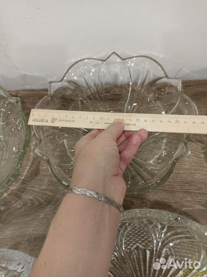 Салатник стекло СССР Дятьковский хрустальный завод