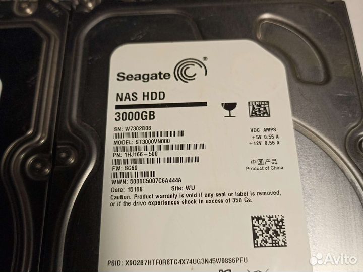 Неисправные 3 Тб HDD seagate XT,ES,NAS