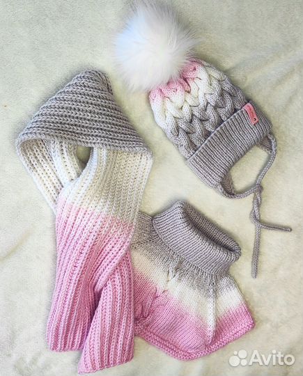 Комплект шапка, шарф