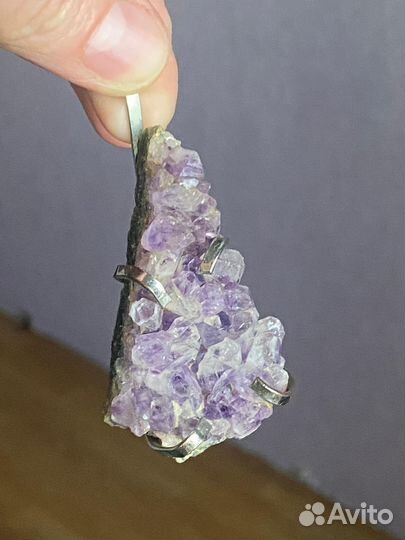 Друза аметиста кулон