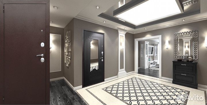 Двери с зеркалом