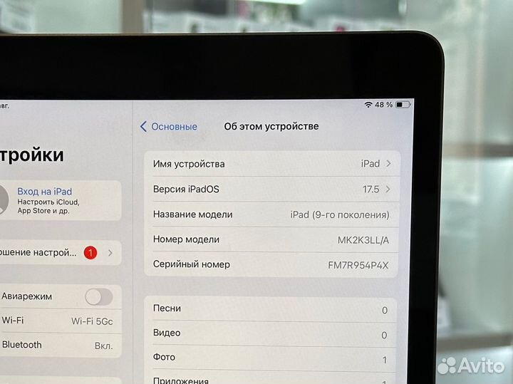 iPad 9 2021 64gb на гарантии акб 100