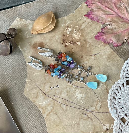 Серьги - фруктовые льдинки