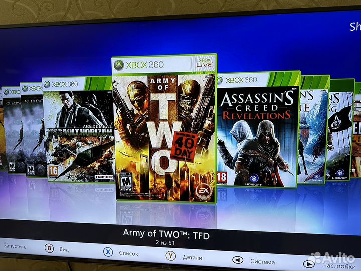 Xbox 360 / прошит / 50 игр / 2 геймпада / kinect