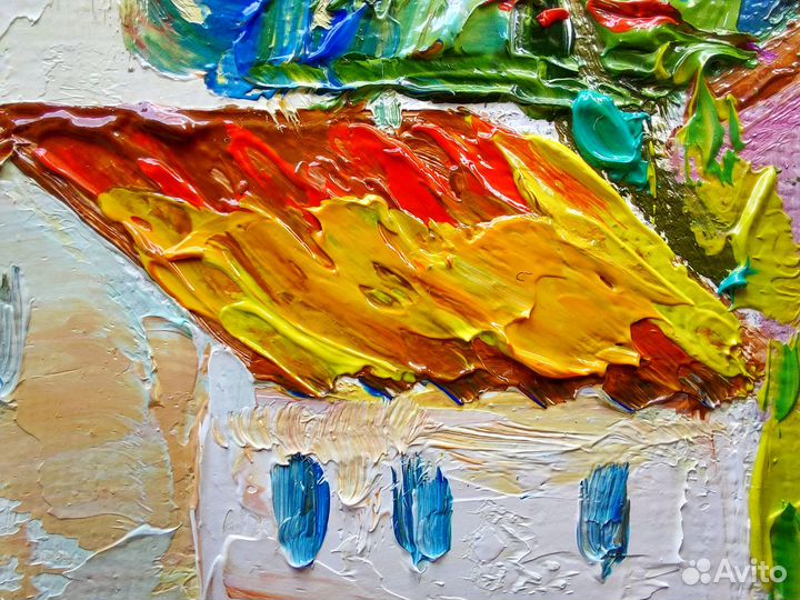 Картина Прованс Лавандовые поля Маки маслом 40х50