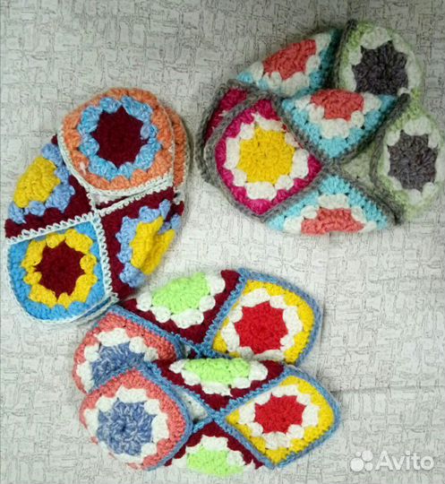 Тапочки вязаные