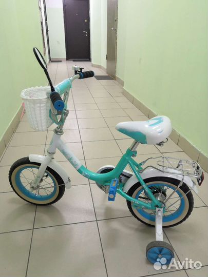 Велосипед детский Kristi 12, цвет бирюзовый б/у