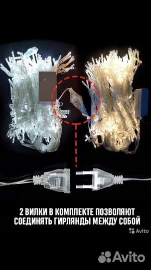 Гирляндная штора