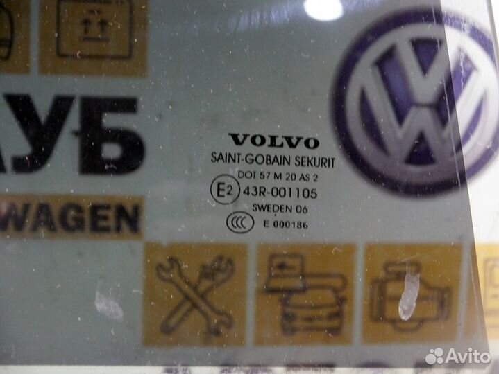 Стекло заднее правое Вольво S80-2