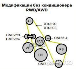 CM5510 trialli Ролик привод. ремня для а/м Ford