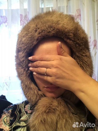 Шапка-капор песец