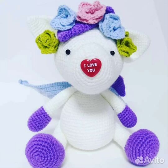 Вязаная игрушка Пегас