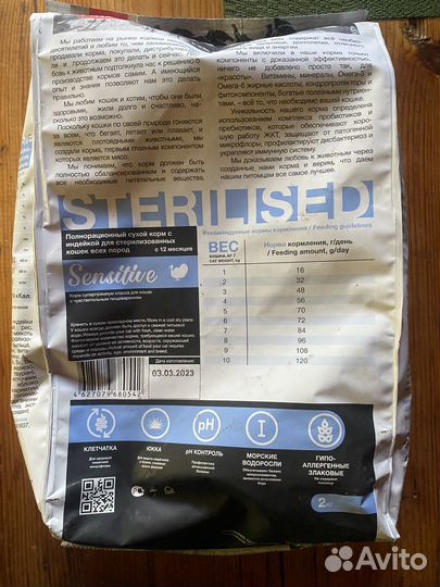 Корм для кошек Блиц