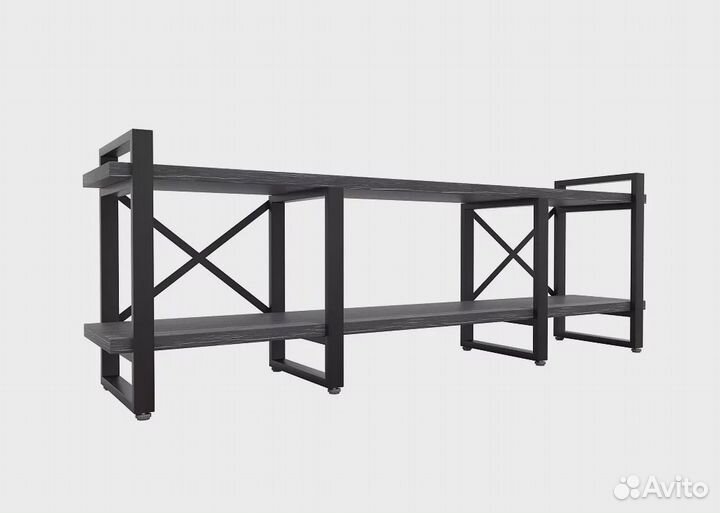 Тумба под тв Айсберг Лофт 160 черный/северное дере