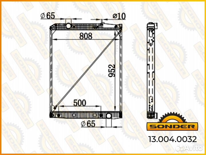 Радиатор MB Actros MP1 MP2 MP3