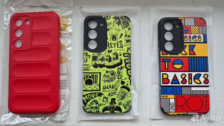 Чехлы Samsung S23 3шт, стёкла 2шт