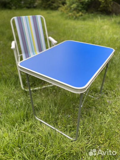 Стол туристический синий