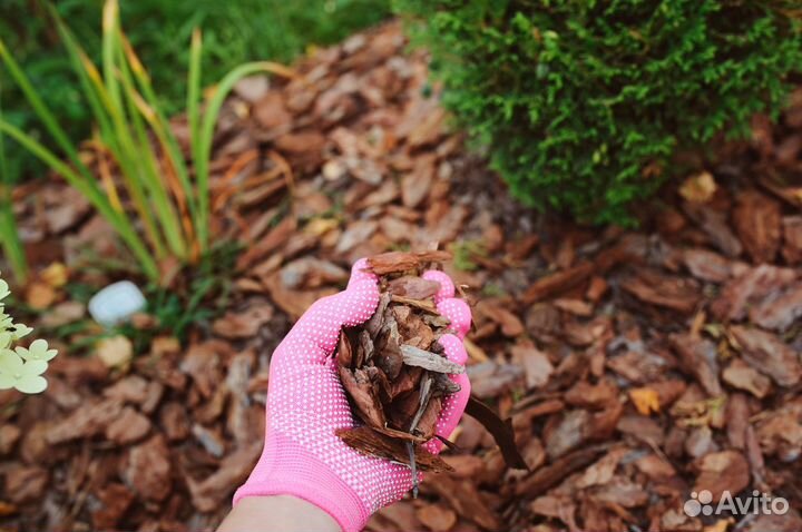 Кора лиственницы мульча и крупная фракция
