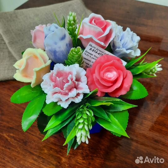 Букет из мыла. Мыльные розы