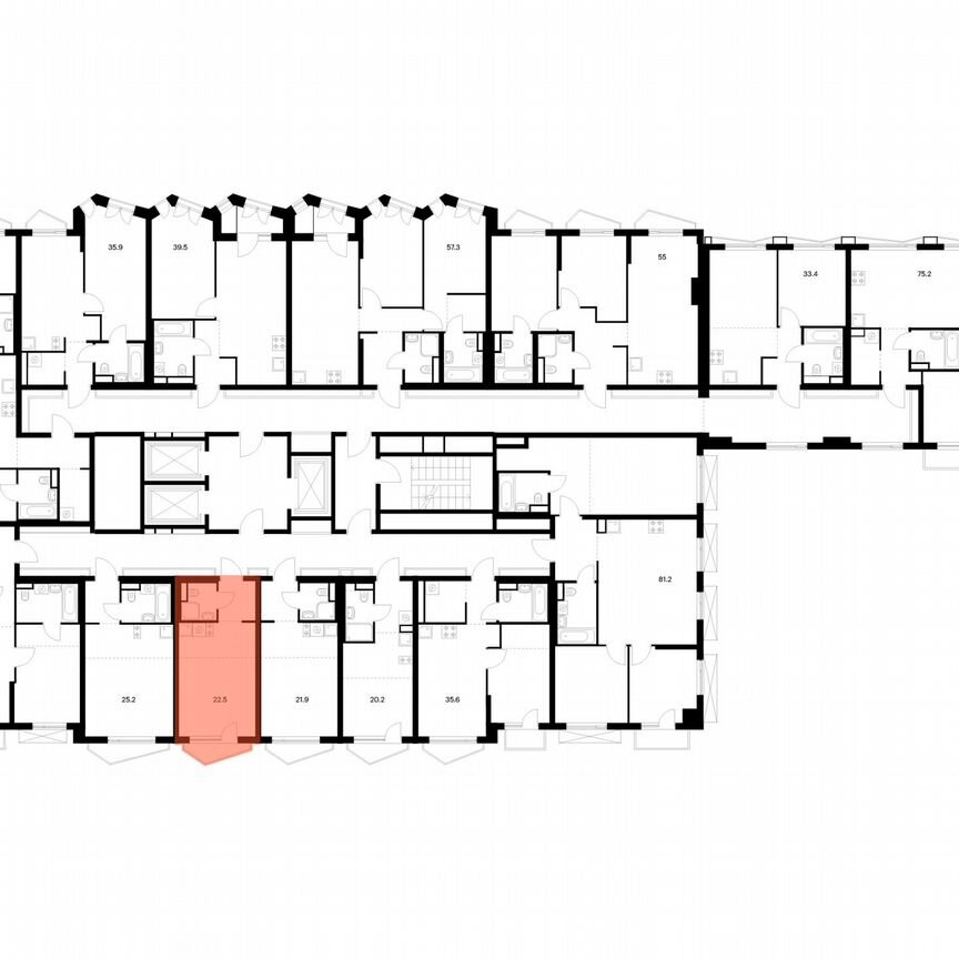 Квартира-студия, 22,5 м², 2/24 эт.