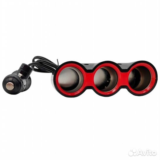 Разветвитель прикуривателя на 3гнезда с 2USB dream