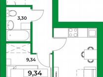 1-к. квартира, 33,8 м², 8/8 эт.