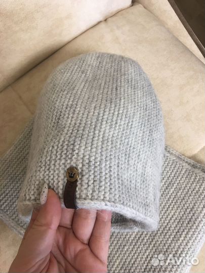 Комплект шапка и снуд женский