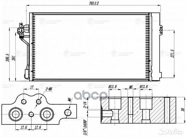 Радиатор кондиц. для а/м Mercedes-Benz Vito/Via