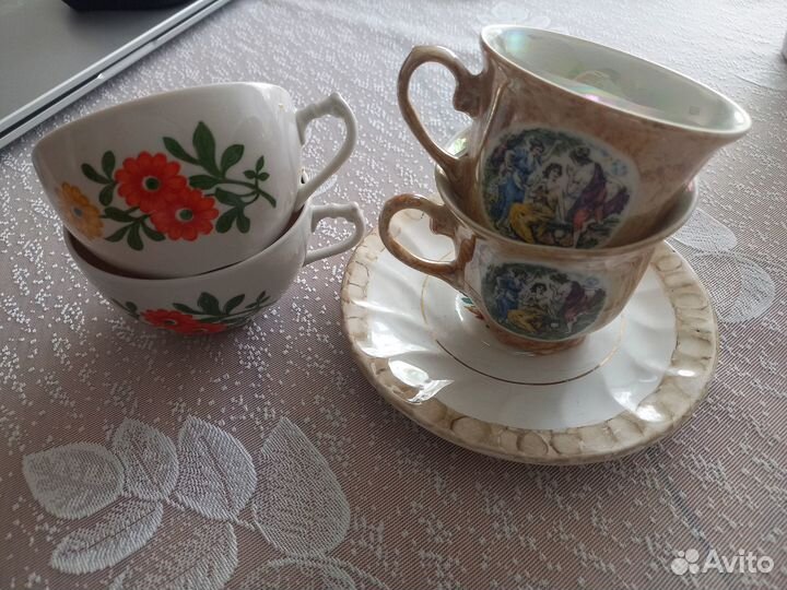 Чашки СССР Дулево фарфор Вербилки бокалы