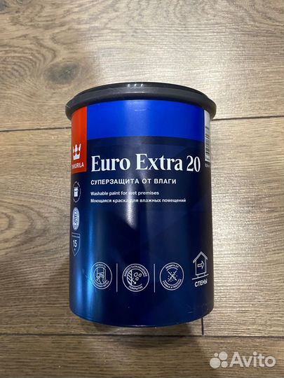 Краска Tikkurila euro extra 20 колерованая